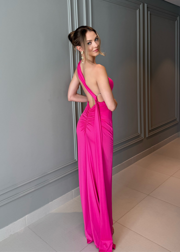Galadriel One Shoulder Backless Gown Dress